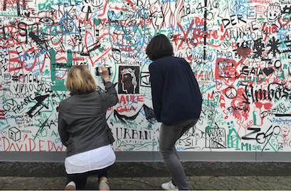 Le duo ArtyMooï tague les murs de Milan Le duo ArtyMooï tague les murs de Milan